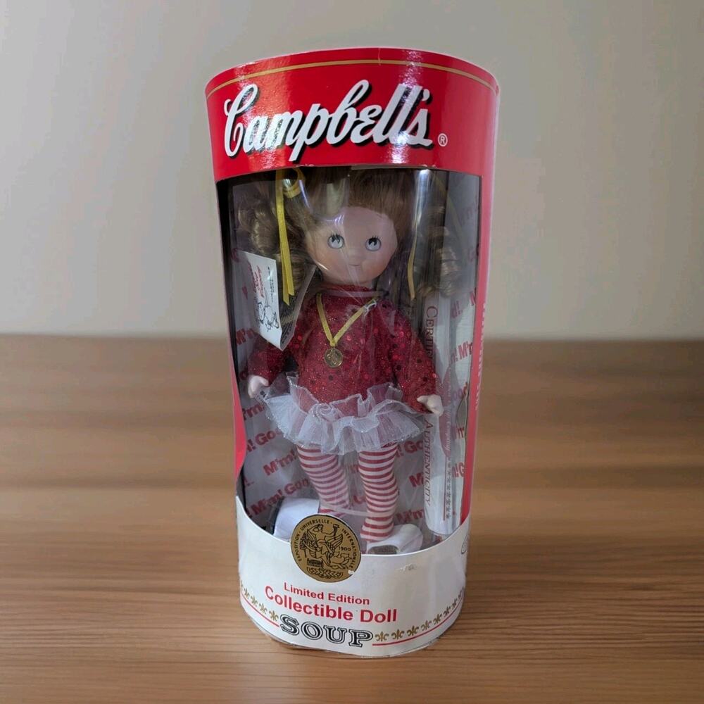 Limited Edition Collectible Doll Campbells Soup Collectible 1998 Ice Skater Girl